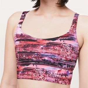 Lululemon Sz 4 Free to Be Bra High Neck A/B Cup Dahliascape Multi